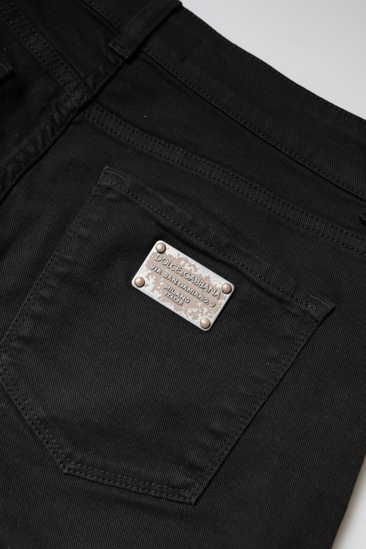 Dolce & Gabbana Jeans Denim Skinny Taille Haute Noir