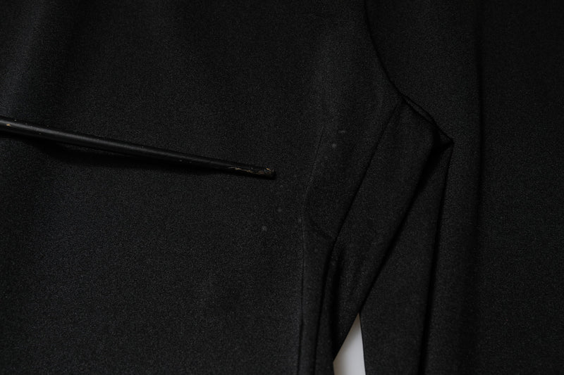 Dolce & Gabbana Pantalons Slim Fit Taille Haute Noir en Nylon