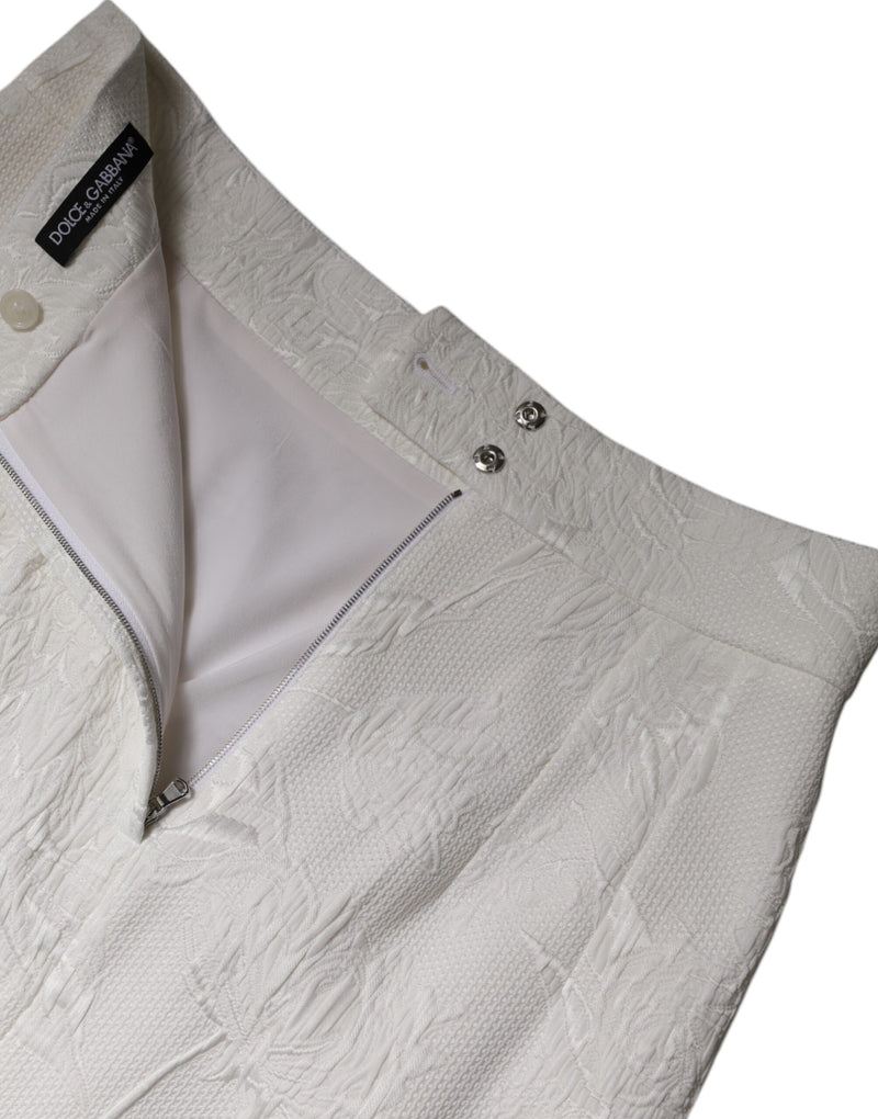 Dolce & Gabbana Jupe Crayon Blanche Taille Haute
