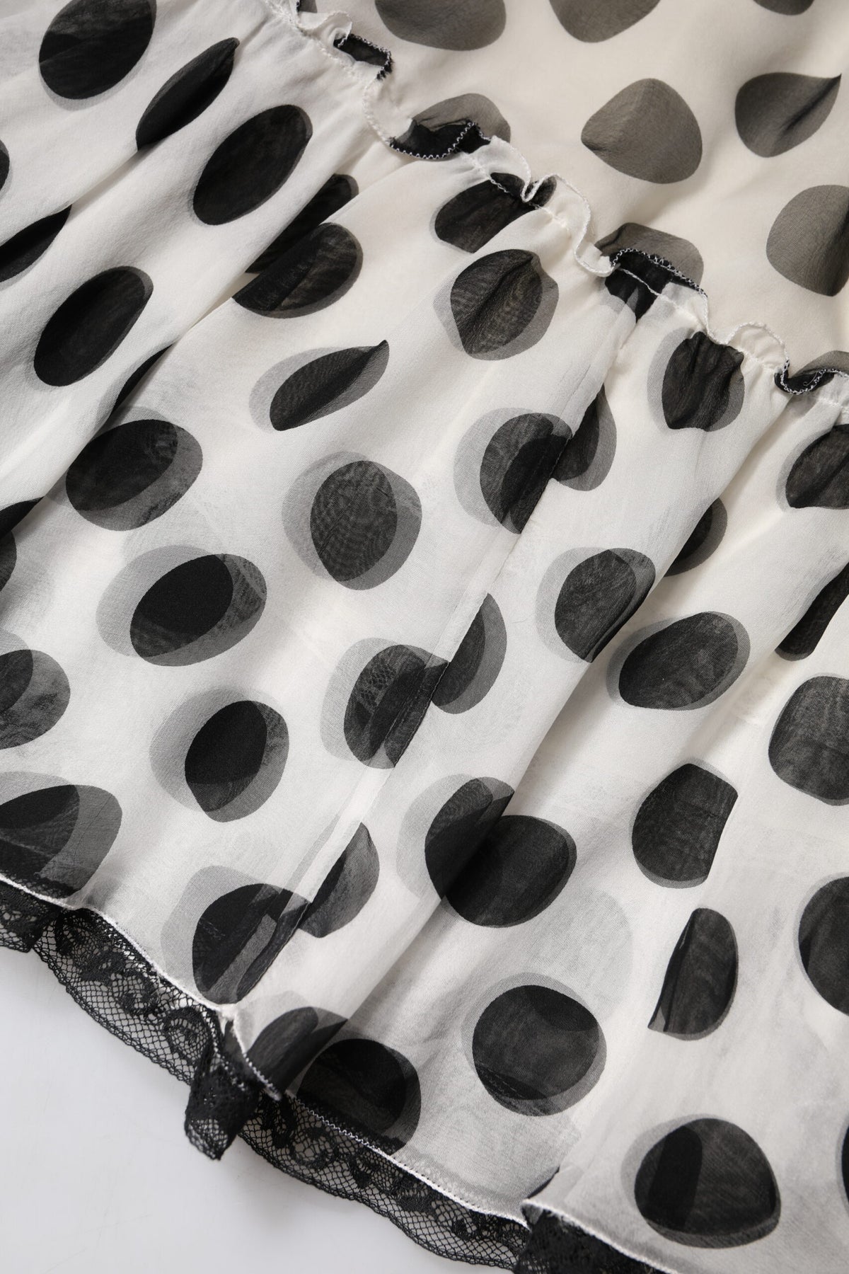 Dolce & Gabbana Jupe Midi à Pois Noir et Blanc
