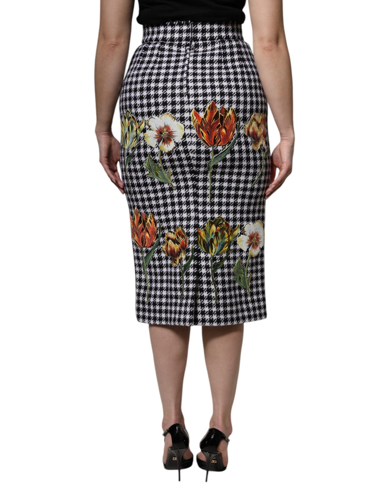 Dolce & Gabbana Jupe Crayon Haute Taille Imprimé Floral Multicolore