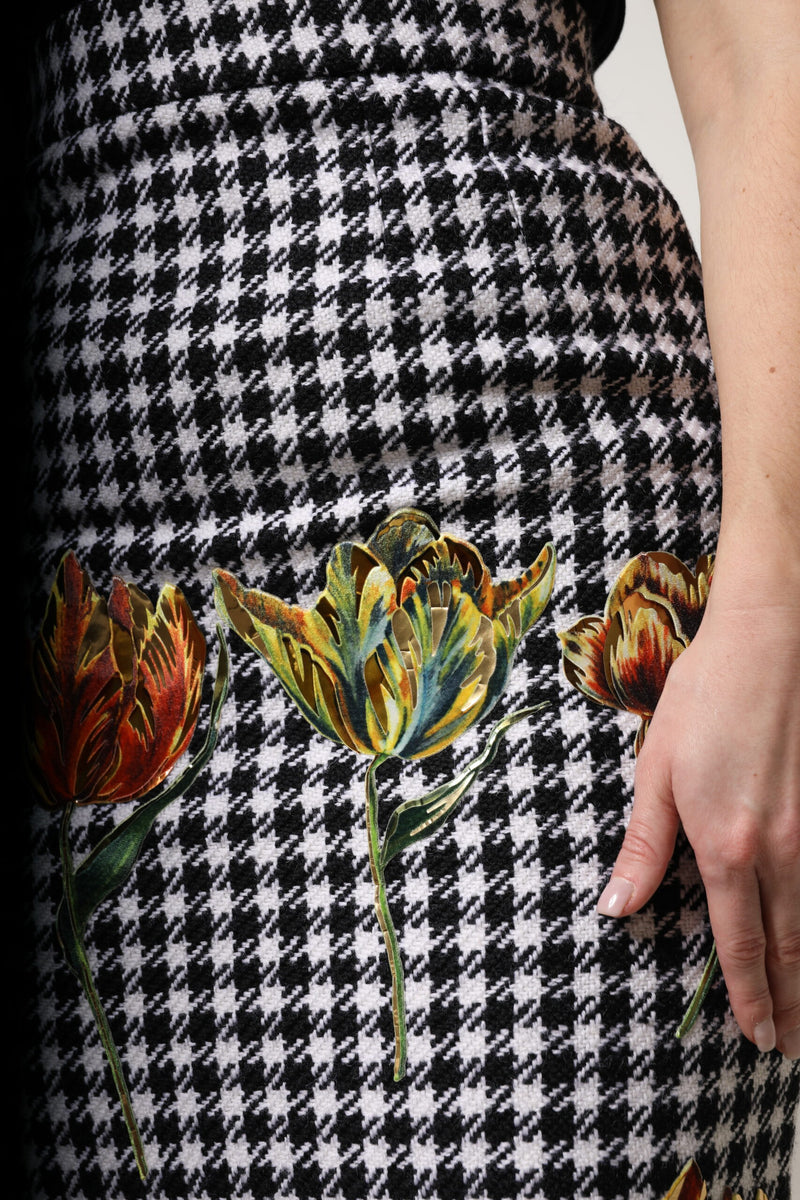 Dolce & Gabbana Jupe Crayon Haute Taille Imprimé Floral Multicolore