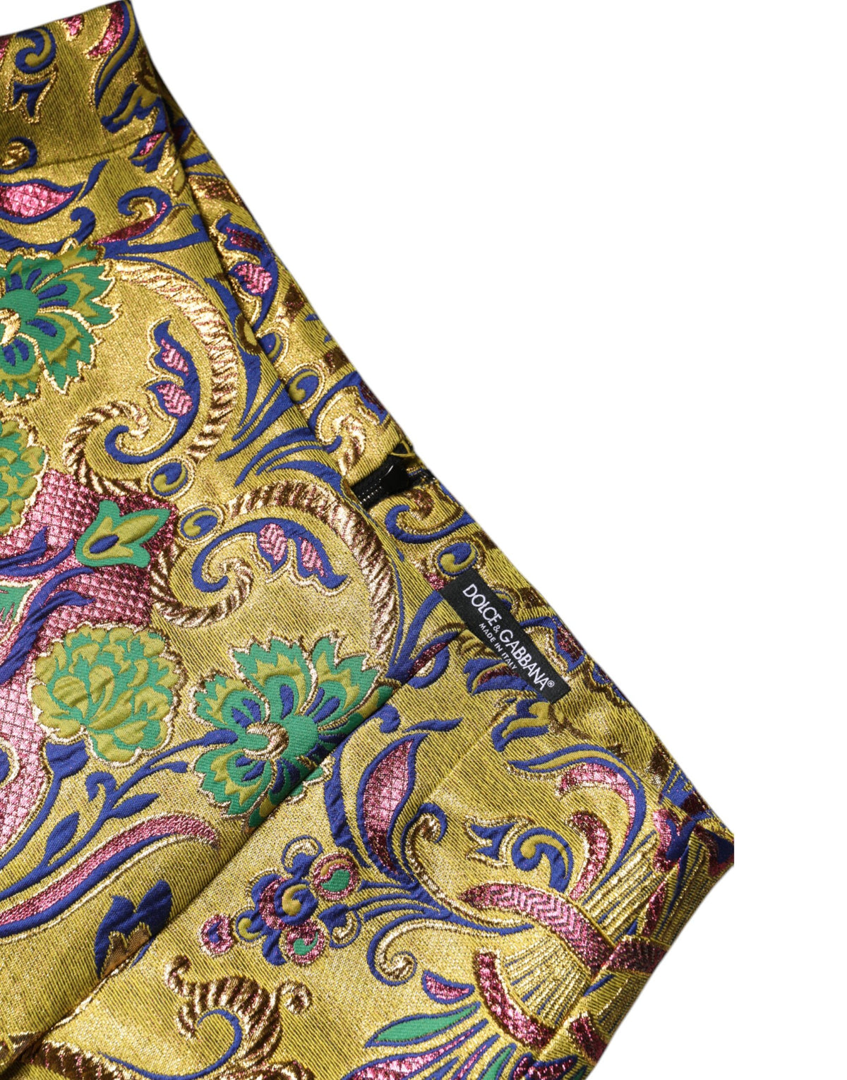 Dolce & Gabbana Jupe Mini Jacquard Florale Multicolore Taille Moyenne