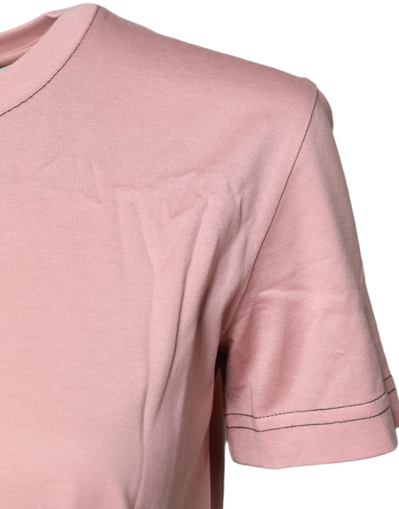 Dolce & Gabbana T-shirt en coton rose avec logo