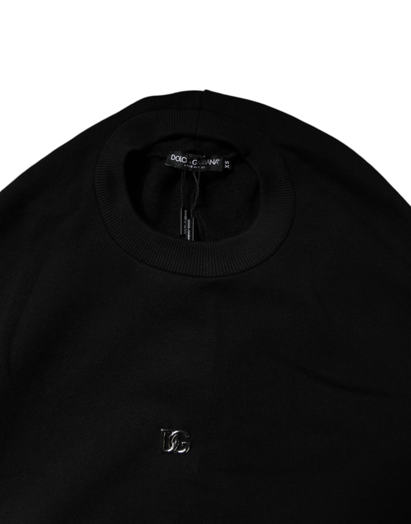 Sweatshirt en coton noir Dolce & Gabbana