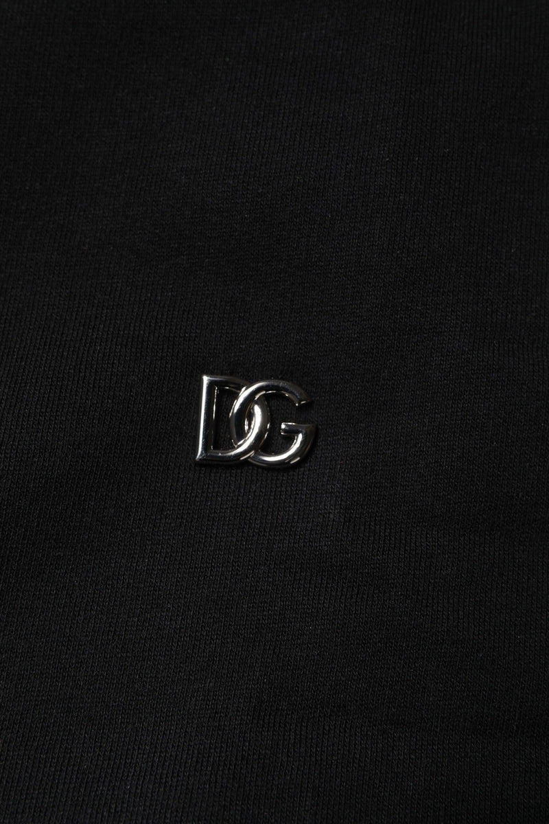 Sweatshirt en coton noir Dolce & Gabbana