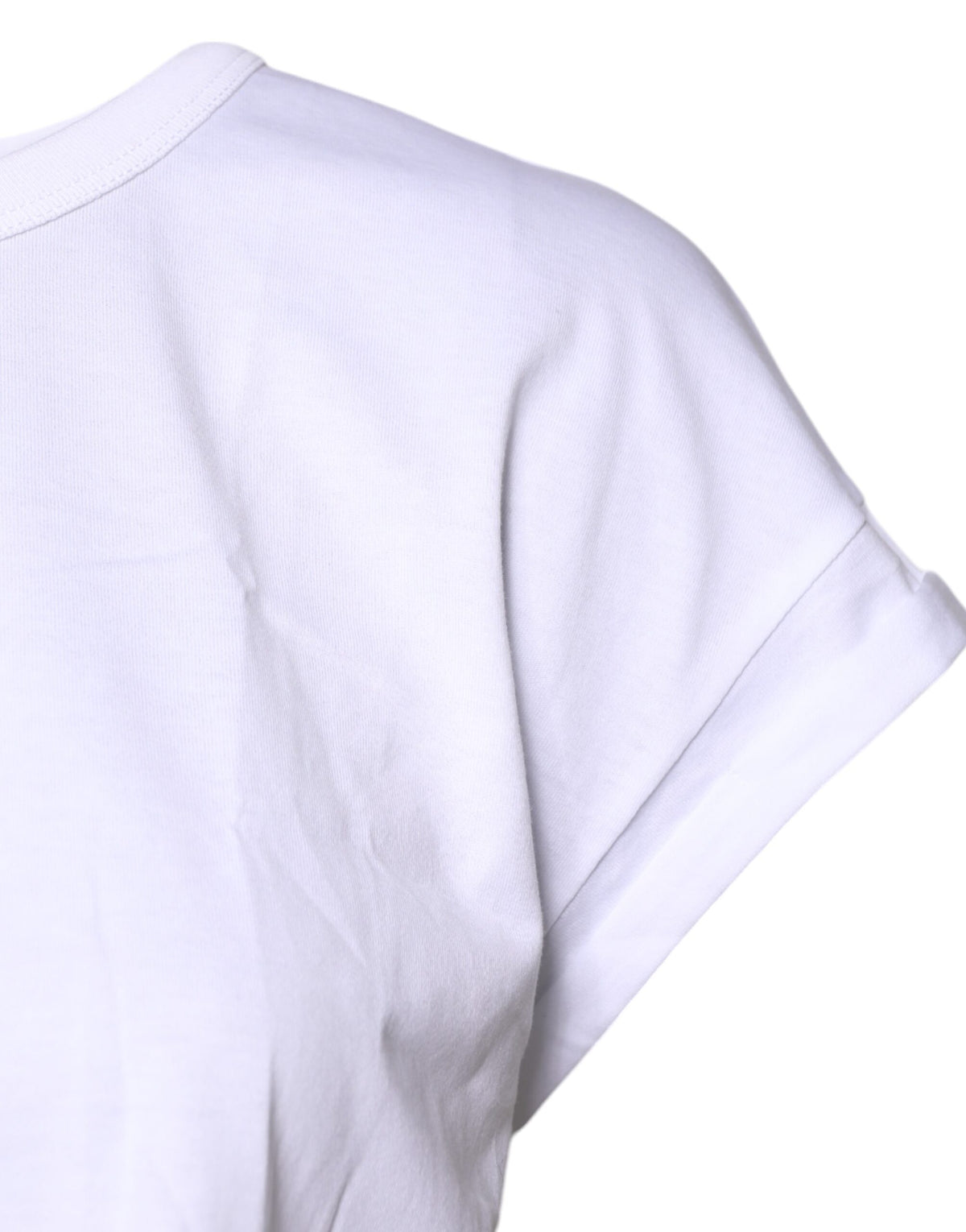 T-shirt cropped en coton blanc Dolce & Gabbana