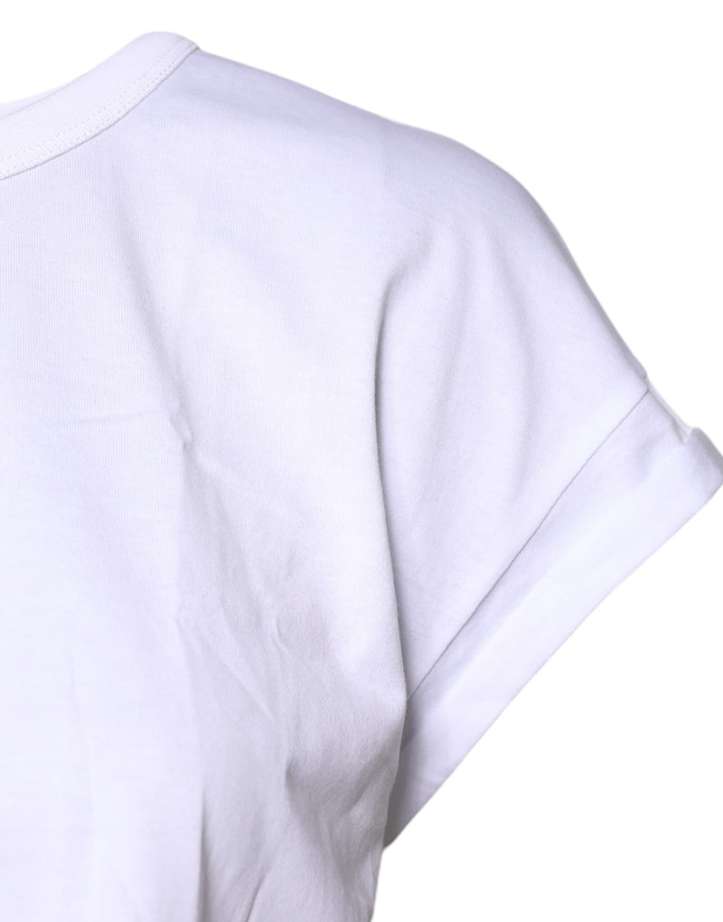 T-shirt cropped en coton blanc Dolce & Gabbana