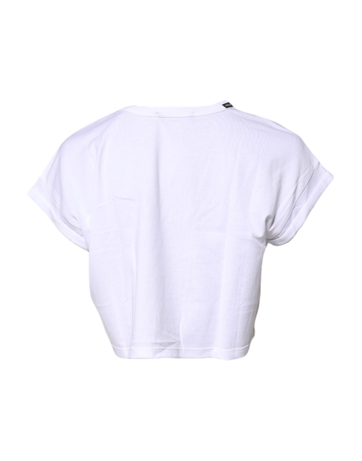 T-shirt cropped en coton blanc Dolce & Gabbana