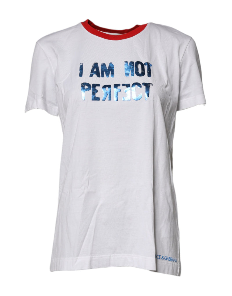 T-shirt en coton blanc à imprimé graphique Dolce & Gabbana