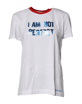 T-shirt en coton blanc à imprimé graphique Dolce & Gabbana