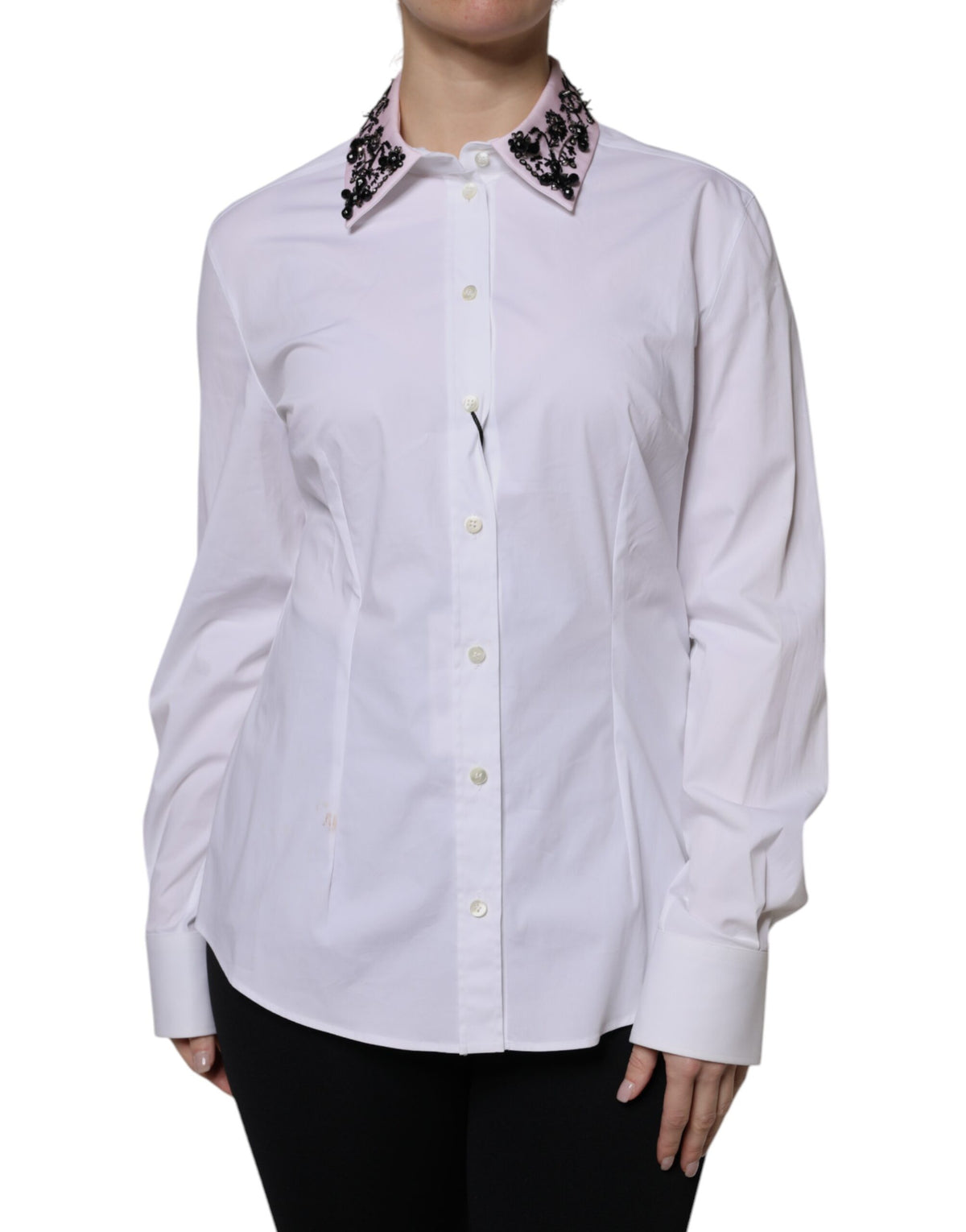 Dolce & Gabbana Chemise Blanche Col Embelli