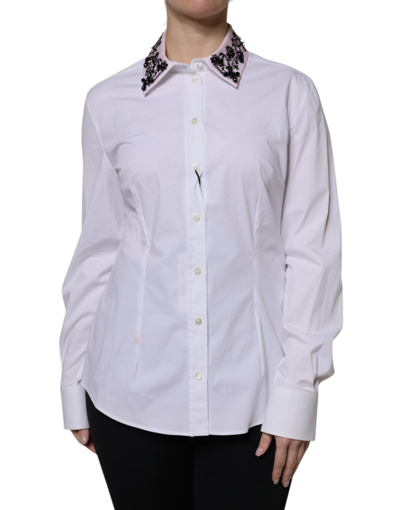 Dolce & Gabbana Chemise Blanche Col Embelli