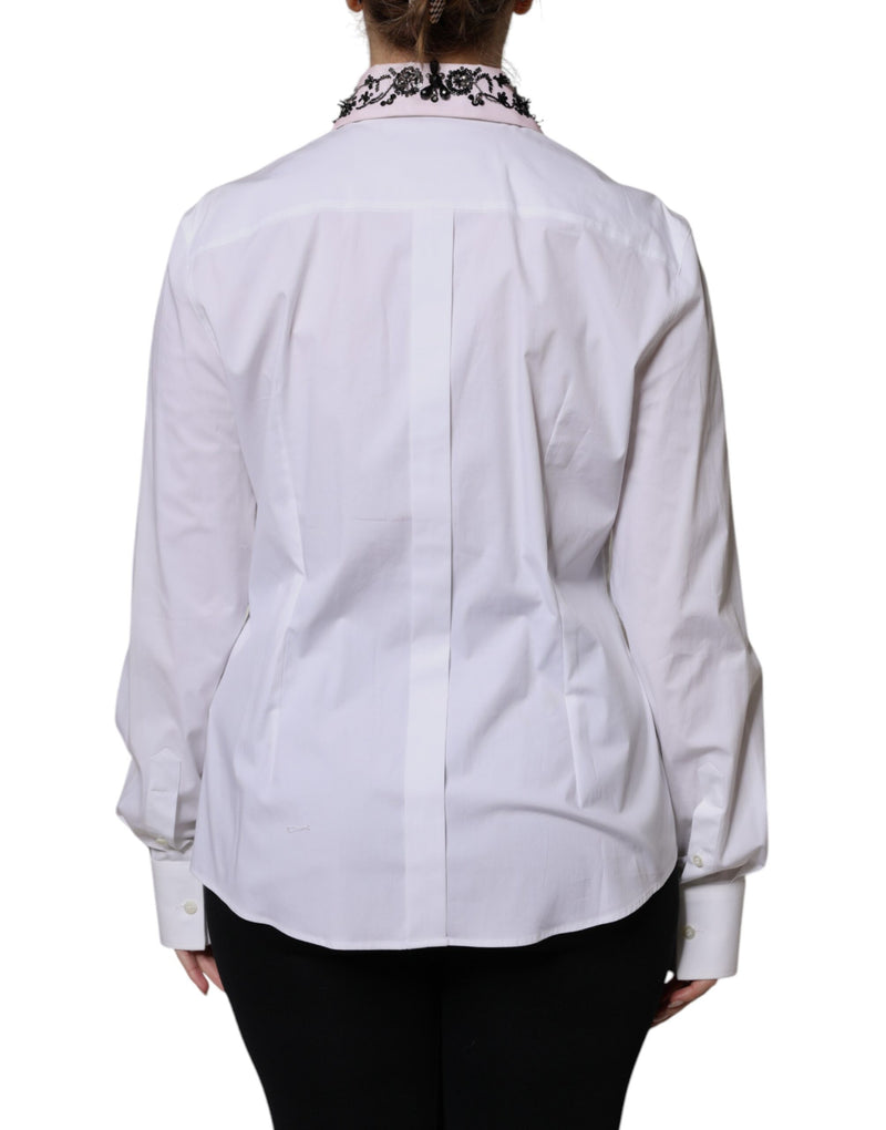 Dolce & Gabbana Chemise Blanche Col Embelli