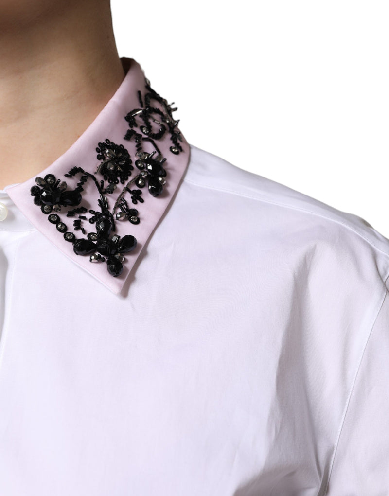 Dolce & Gabbana Chemise Blanche Col Embelli