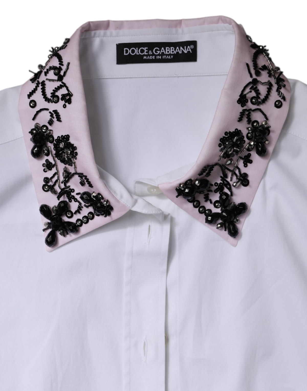 Dolce & Gabbana Chemise Blanche Col Embelli