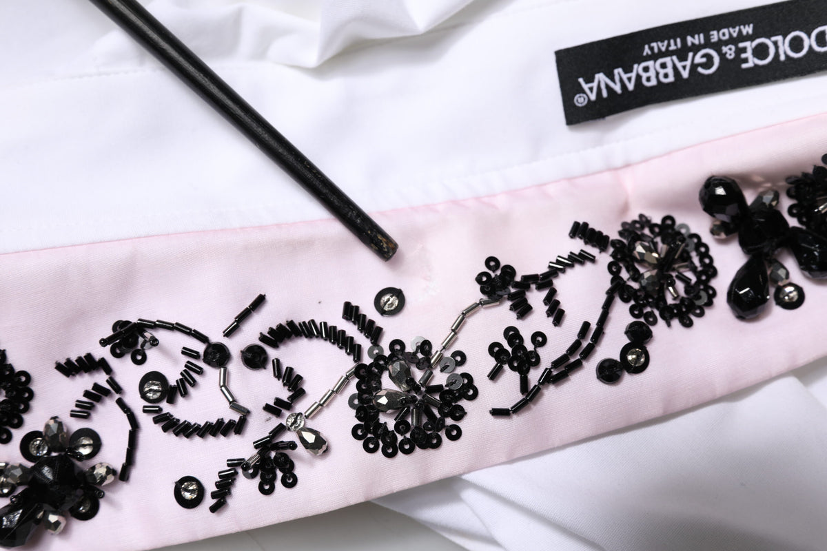 Dolce & Gabbana Chemise Blanche Col Embelli