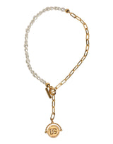 Collier en Chaîne Dorée avec Charme en Faux Perle Dolce & Gabbana