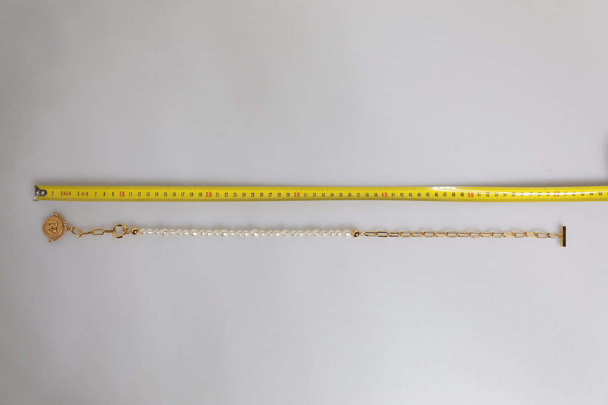 Collier en Chaîne Dorée avec Charme en Faux Perle Dolce & Gabbana