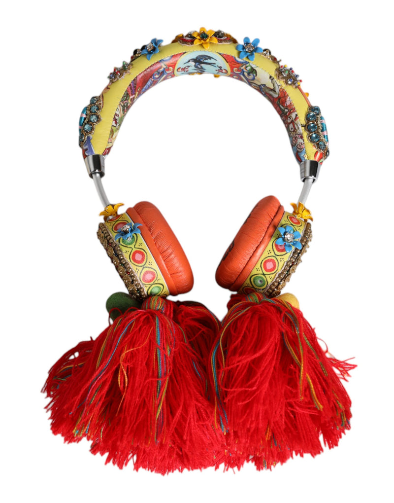 Dolce & Gabbana Multicolor Whimsical Tasseled Crystal Headset
