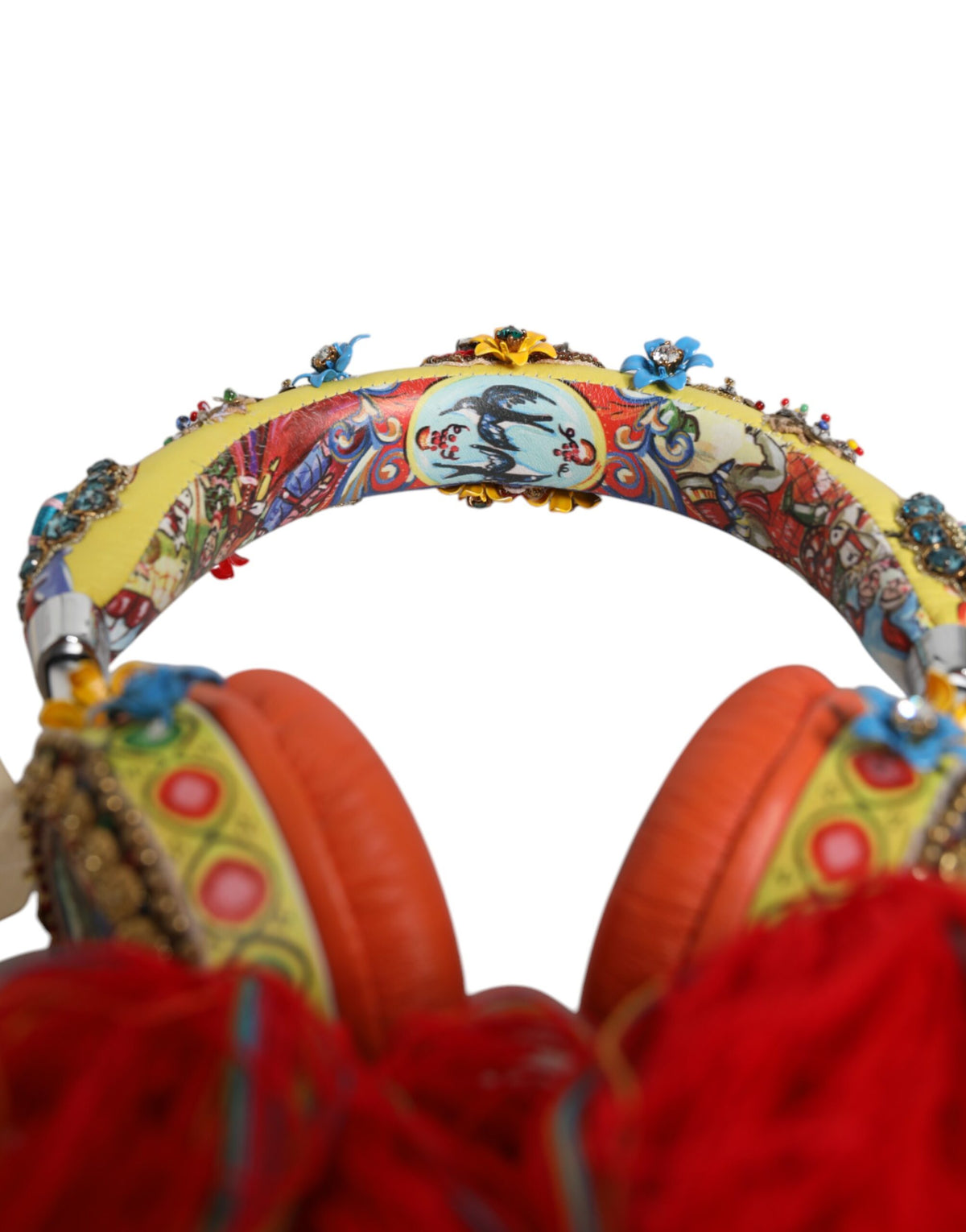 Dolce & Gabbana Multicolor Whimsical Tasseled Crystal Headset