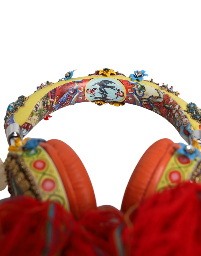 Dolce & Gabbana Multicolor Whimsical Tasseled Crystal Headset