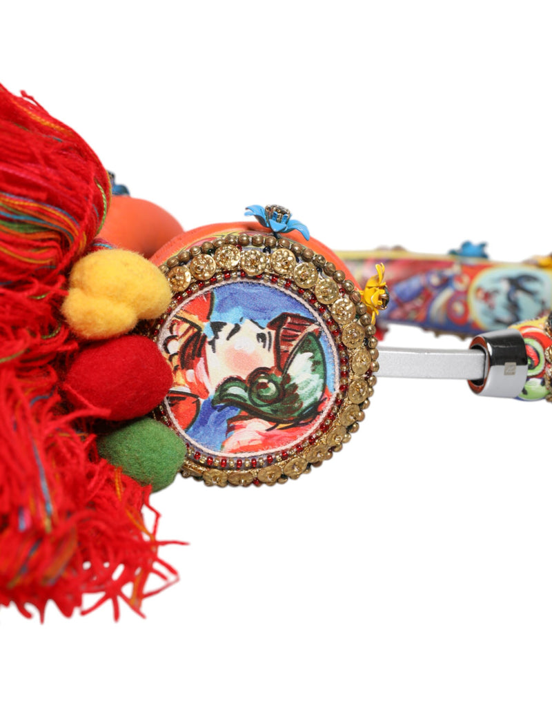 Dolce & Gabbana Multicolor Whimsical Tasseled Crystal Headset
