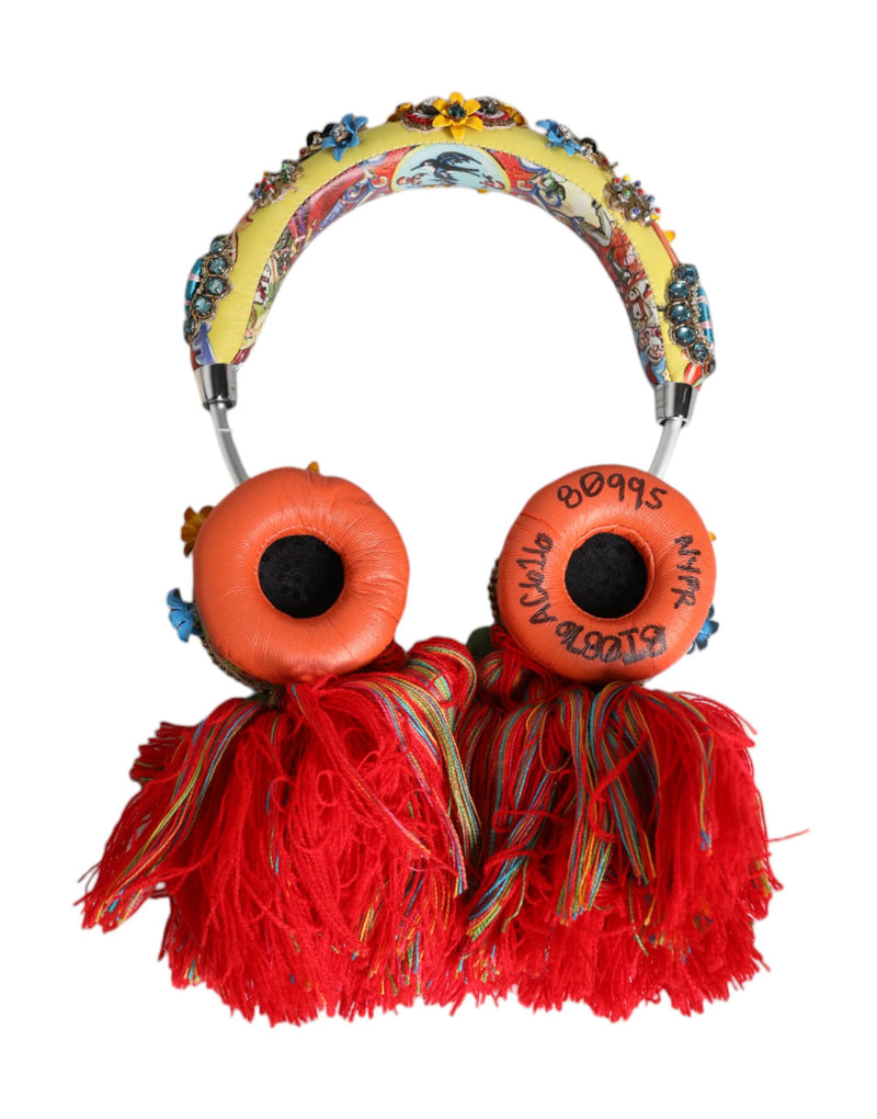 Dolce & Gabbana Multicolor Whimsical Tasseled Crystal Headset