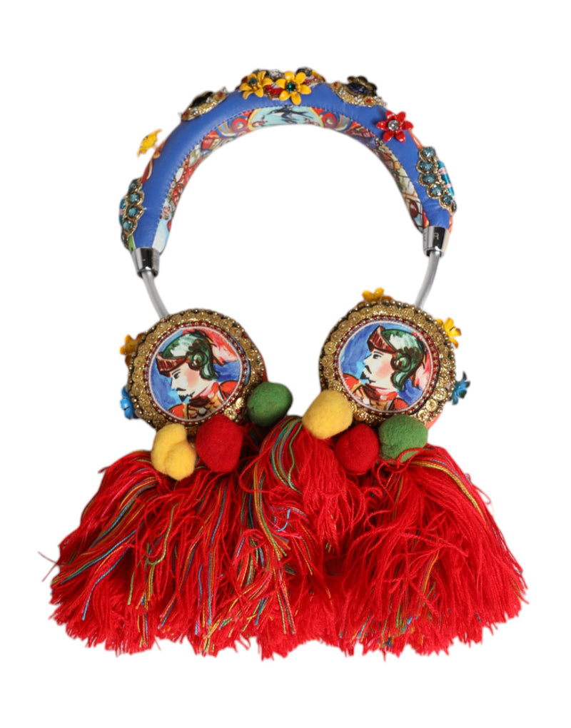 Dolce & Gabbana Multicolor Whimsical Tasseled Crystal Headset