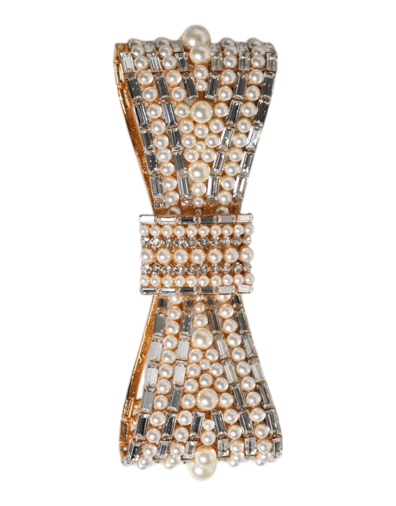 Broche en Cristal et Perles Fausse de Dolce & Gabbana