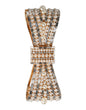 Dolce & Gabbana Gold Tone Brass Bow Crystal FauxPearl Embellished Brooch