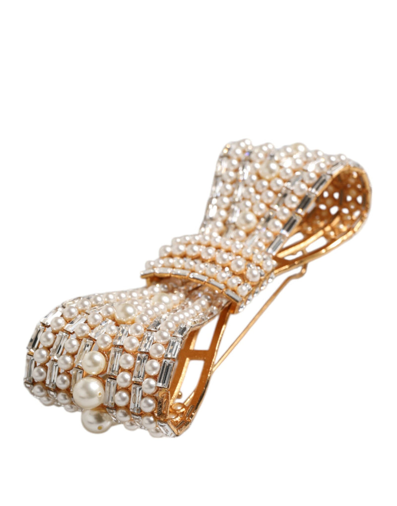 Broche en Cristal et Perles Fausse de Dolce & Gabbana