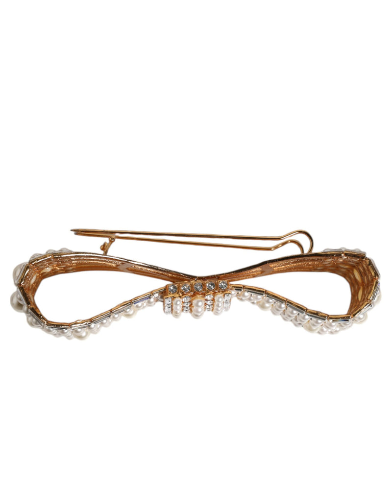 Broche en Cristal et Perles Fausse de Dolce & Gabbana