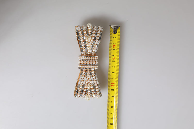 Broche en Cristal et Perles Fausse de Dolce & Gabbana