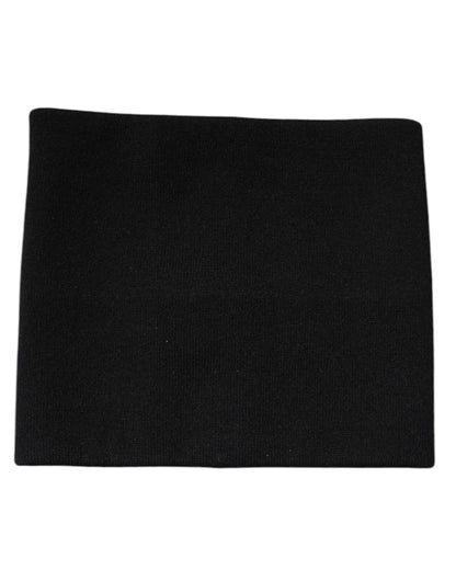 Foulard carré en cachemire noir Dolce & Gabbana