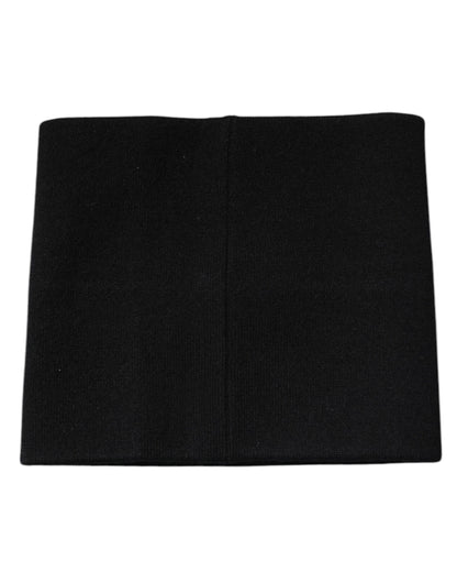 Foulard carré en cachemire noir Dolce & Gabbana
