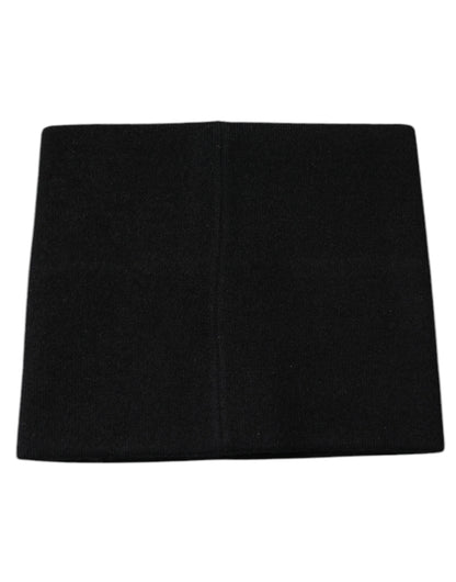 Dolce &amp; Gabbana Zwarte Kasjmier DG Logo Vierkante Zakdoek Sjaal