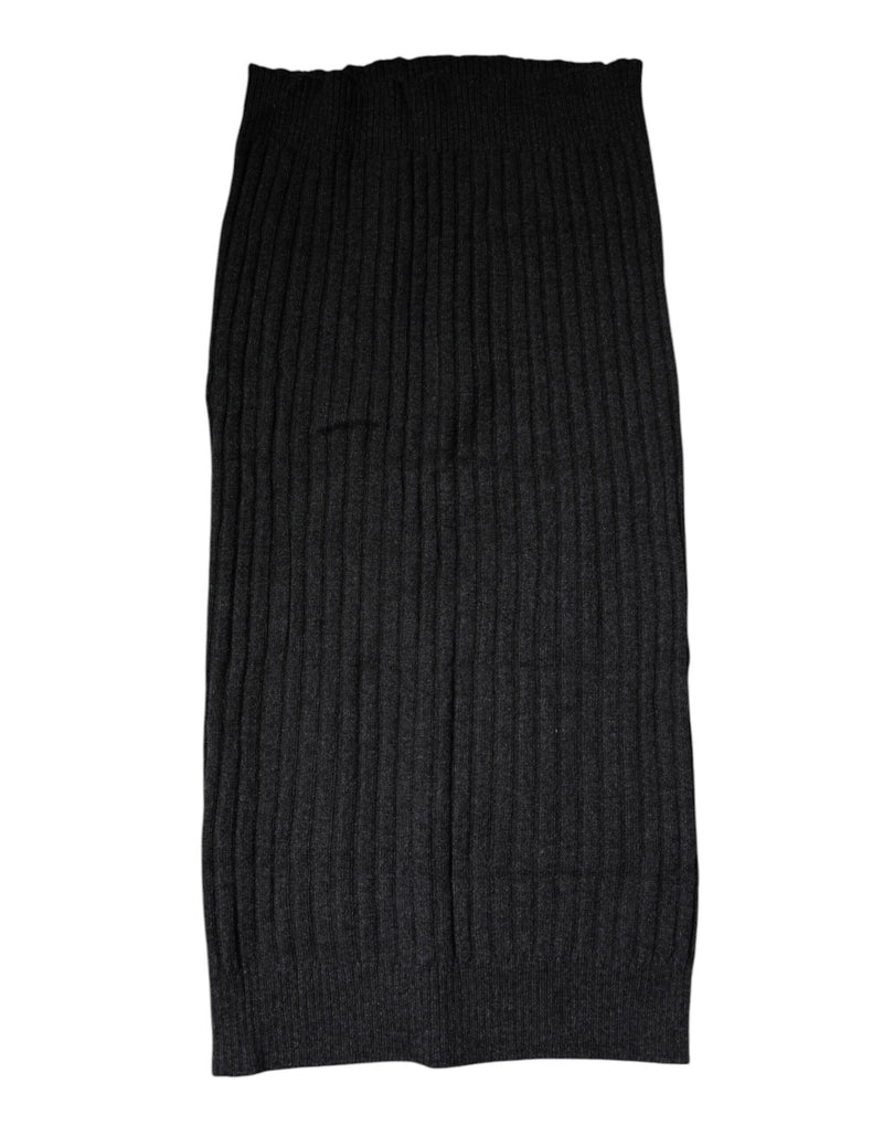 Dolce &amp; Gabbana Zwarte Kasjmier Gebreide Nekwarmer Foulard Sjaal
