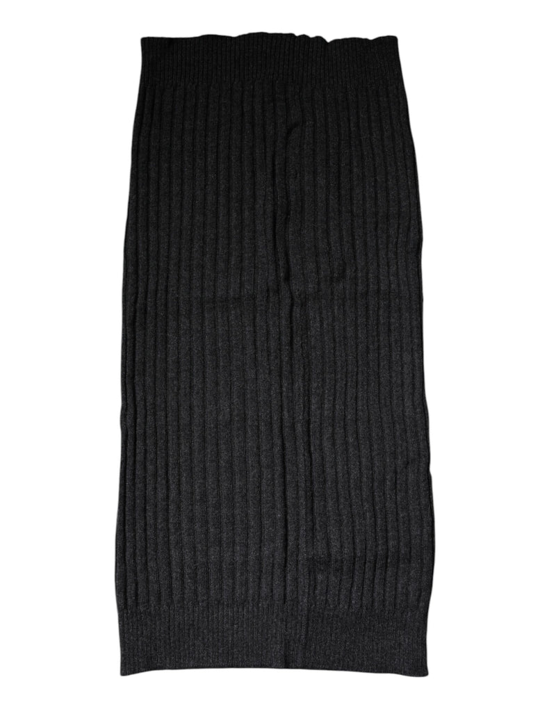 Dolce &amp; Gabbana Zwarte Kasjmier Gebreide Nekwarmer Foulard Sjaal