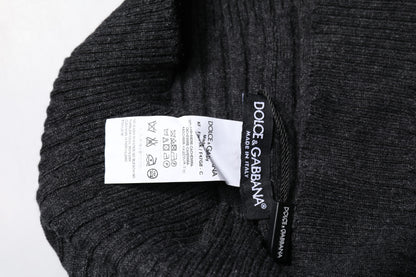 Foulard cache-cou en cachemire noir Dolce & Gabbana