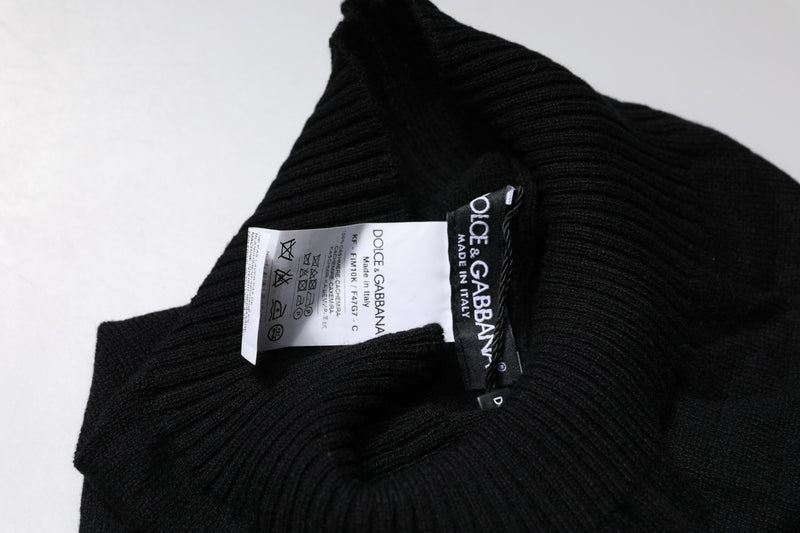 Foulard cache-cou en cachemire noir Dolce &amp; Gabbana
