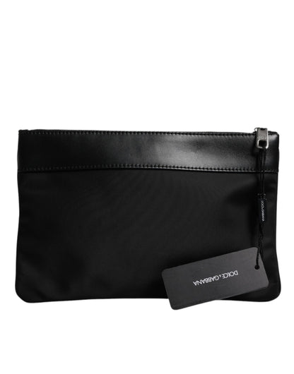 Sac pochette Dolce & Gabbana à imprimé léopard multicolore et logo