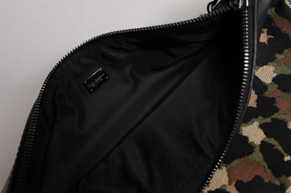 Sac pochette Dolce & Gabbana à imprimé léopard multicolore et logo