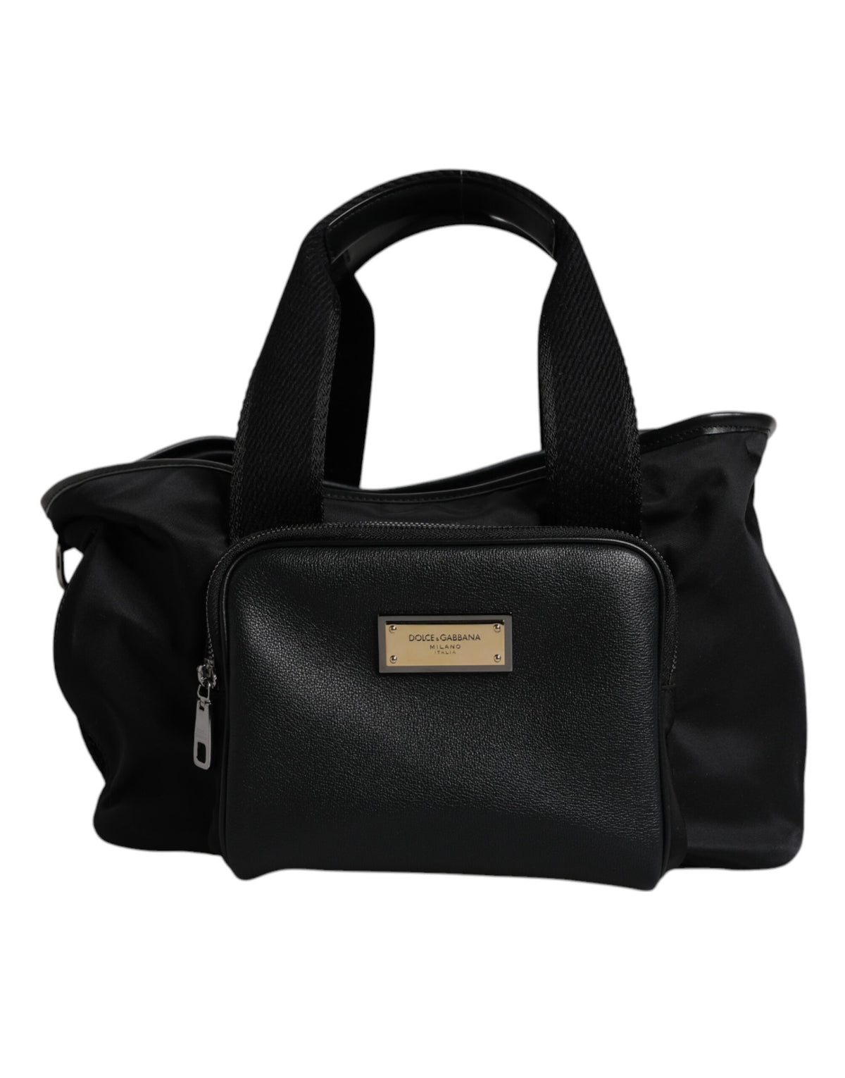 Sac à bandoulière noir Dolce & Gabbana avec logo et plaque pour animal de compagnie