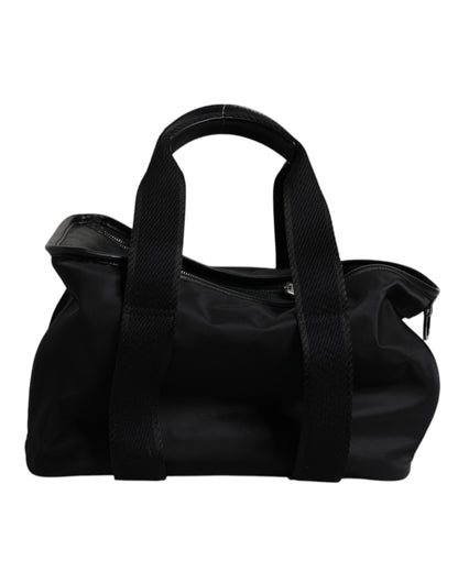 Sac à bandoulière noir Dolce & Gabbana avec logo et plaque pour animal de compagnie