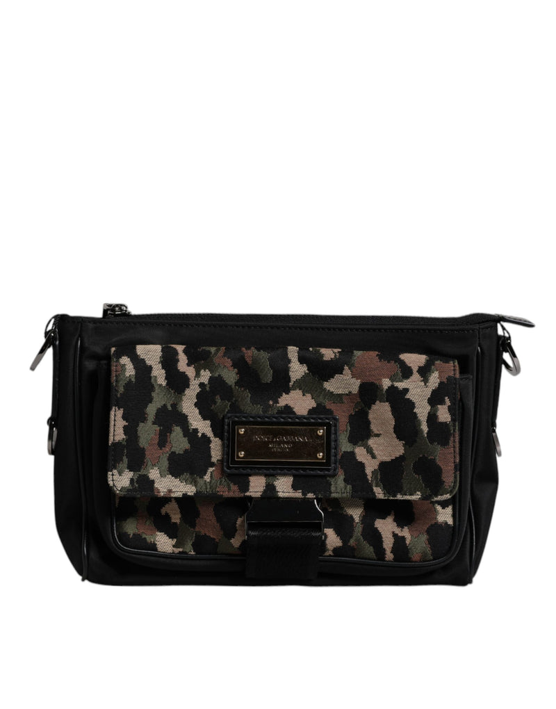 Sac bandoulière Dolce & Gabbana en jacquard léopard multicolore