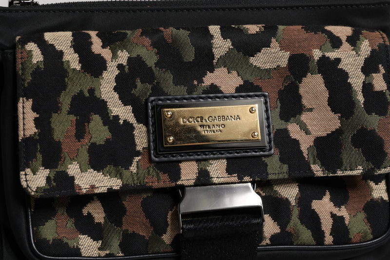 Sac bandoulière Dolce & Gabbana en jacquard léopard multicolore