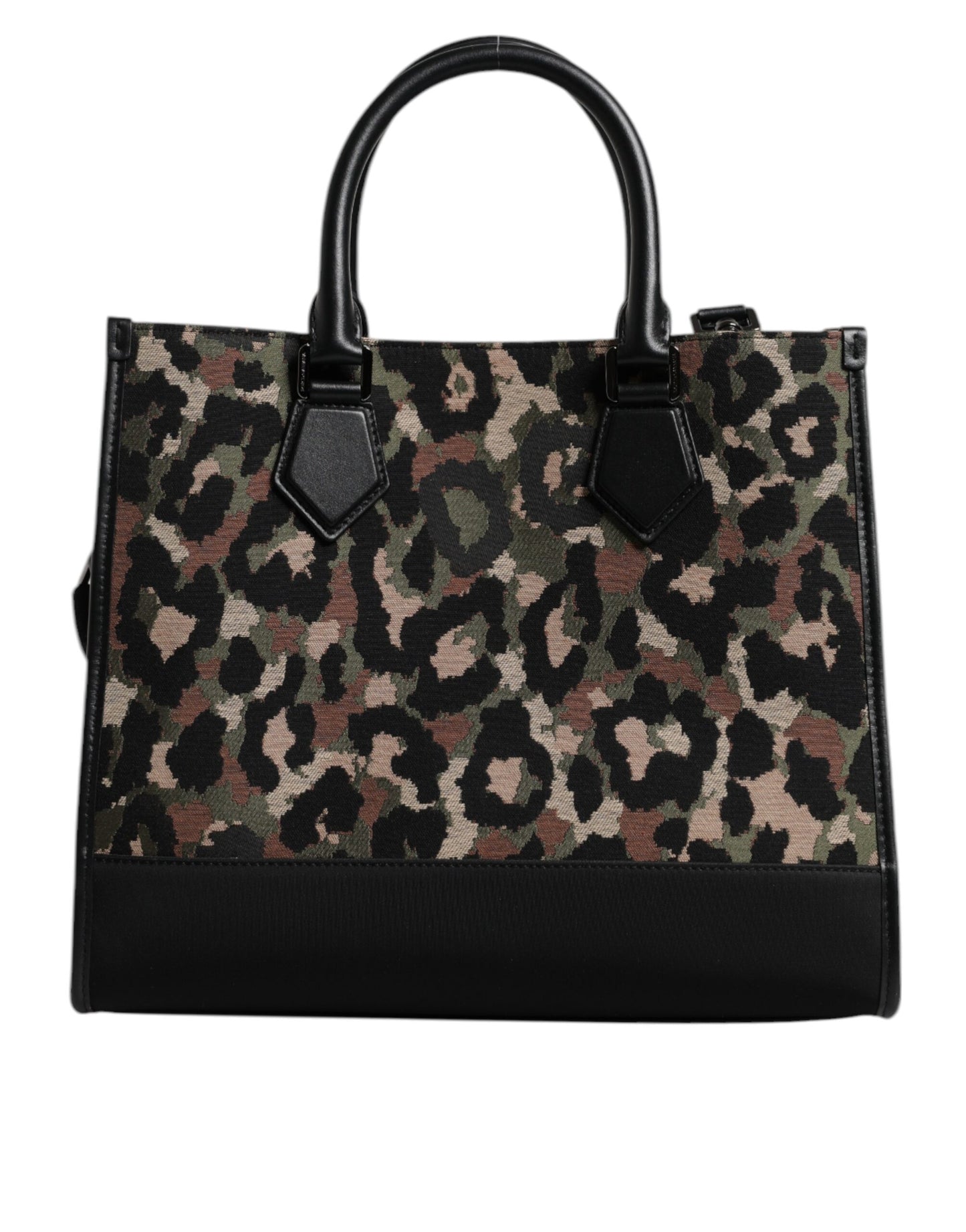 Dolce & Gabbana Multicolor Leopard Shopping Tote Schoudertas