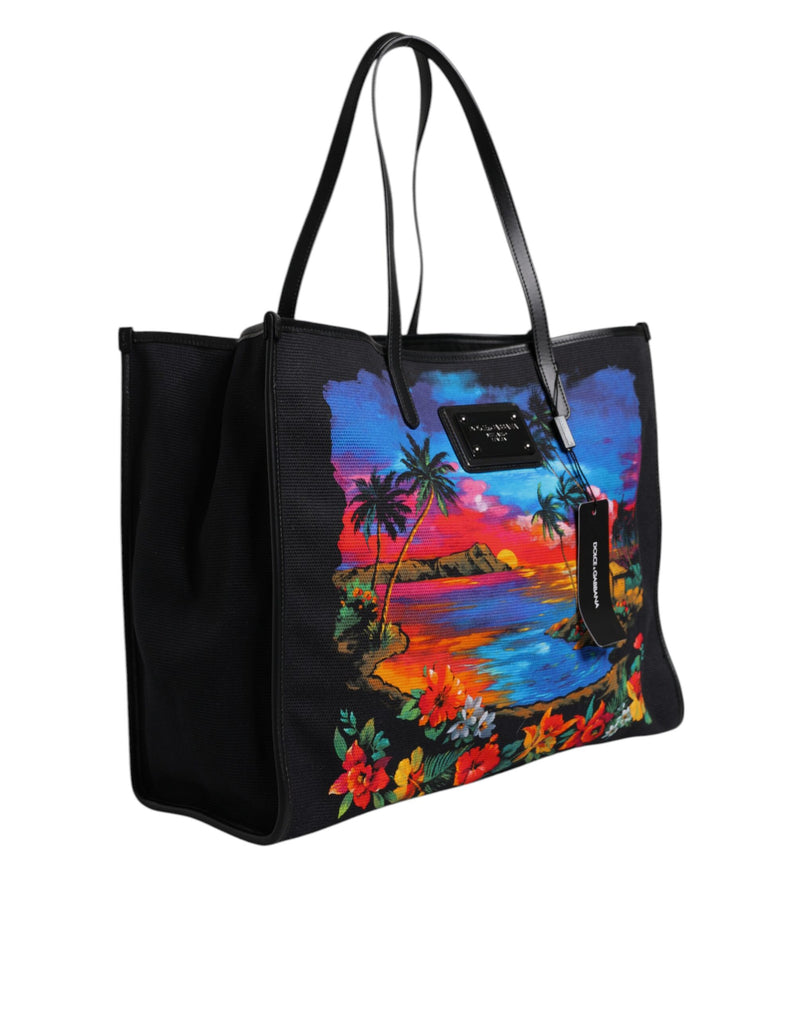 Sac cabas Dolce & Gabbana à imprimé graphique multicolore avec poignée sur le dessus