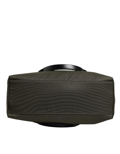 Sac fourre-tout à bandoulière en nylon vert militaire Dolce & Gabbana